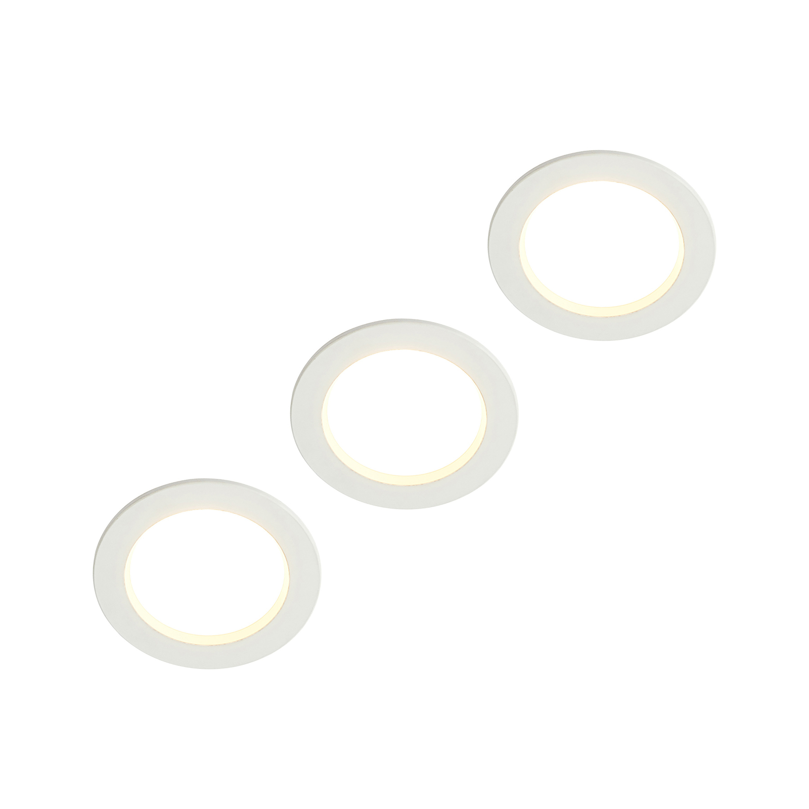 Arcchio LED para encastrar Milaine, branco, regulável, Set de 3