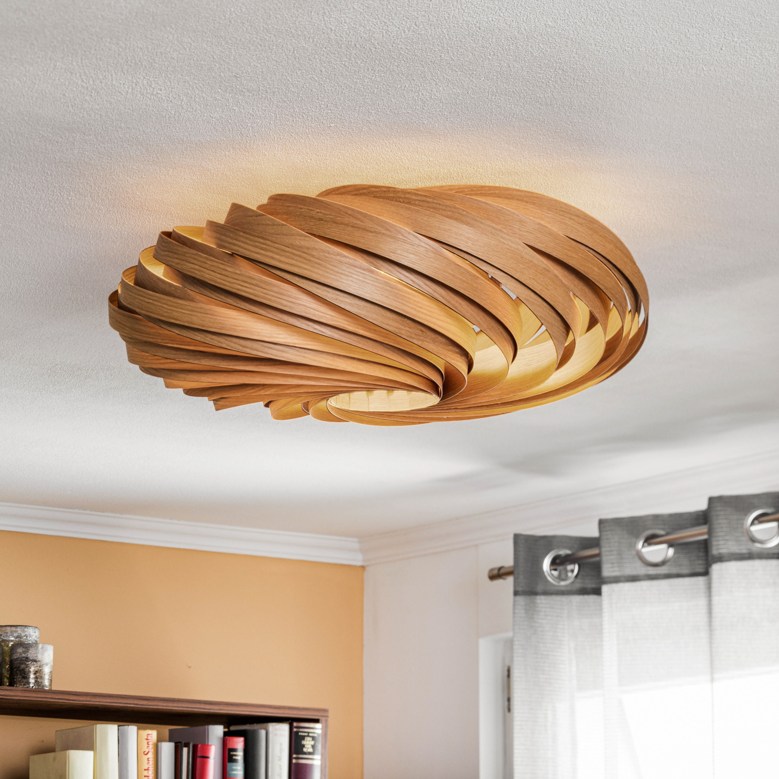 Gofurnit Veneria ceiling light, oak, Ø 60 cm