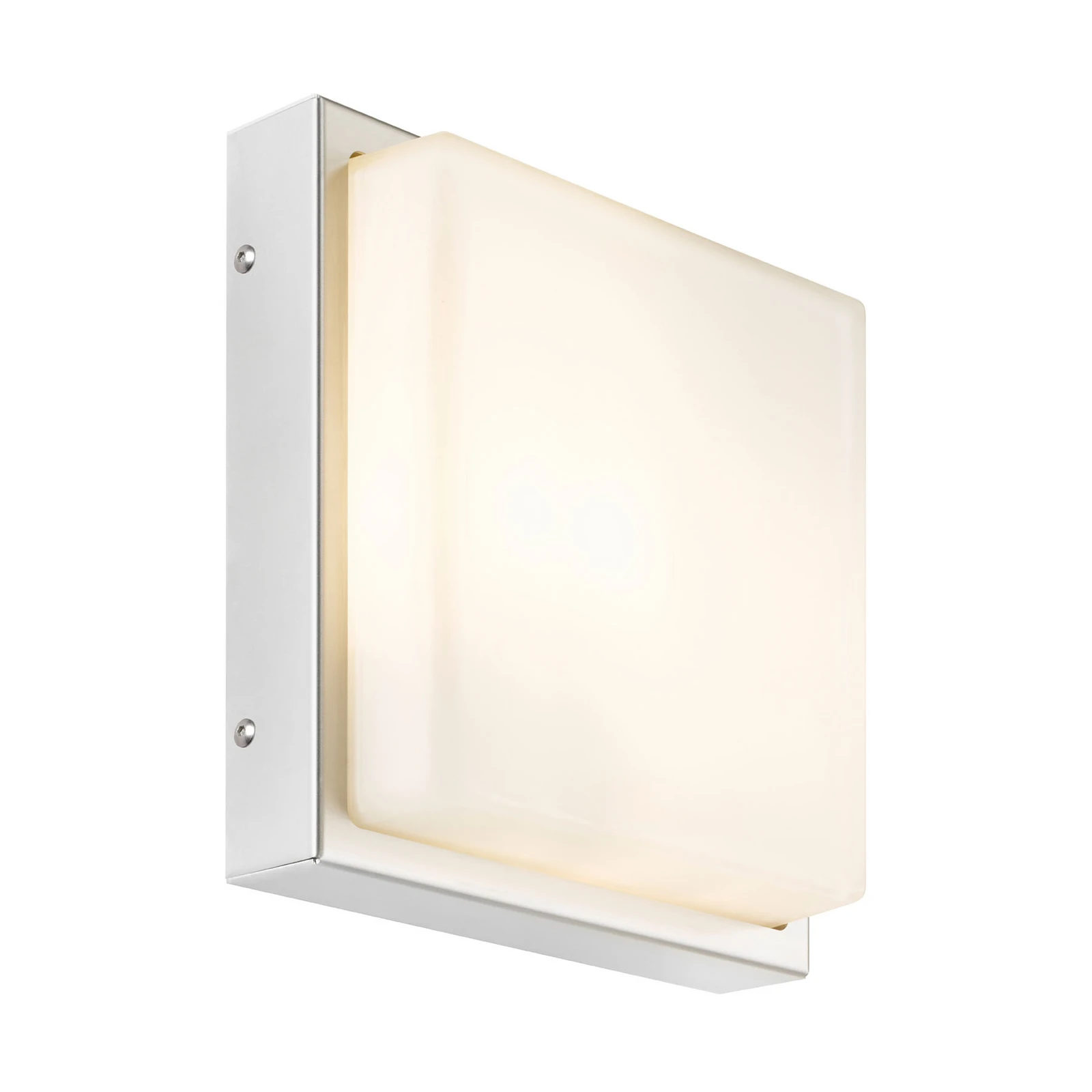 Applique d'extérieur LED 046, acier inoxydable, verre, 25 x 25 cm