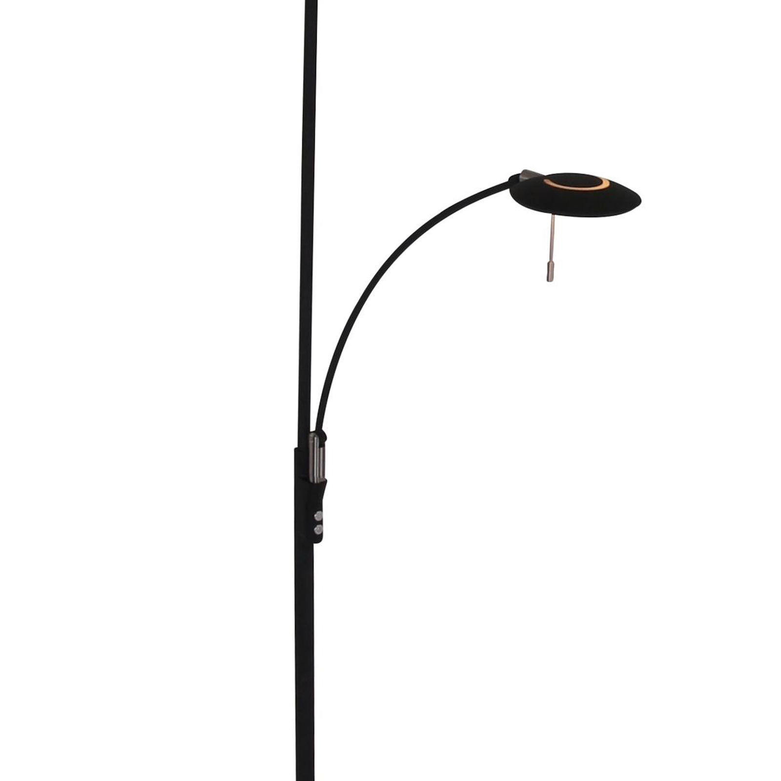 Stojací lampa Zenith LED, světlo na čtení, CCT, kov, černá