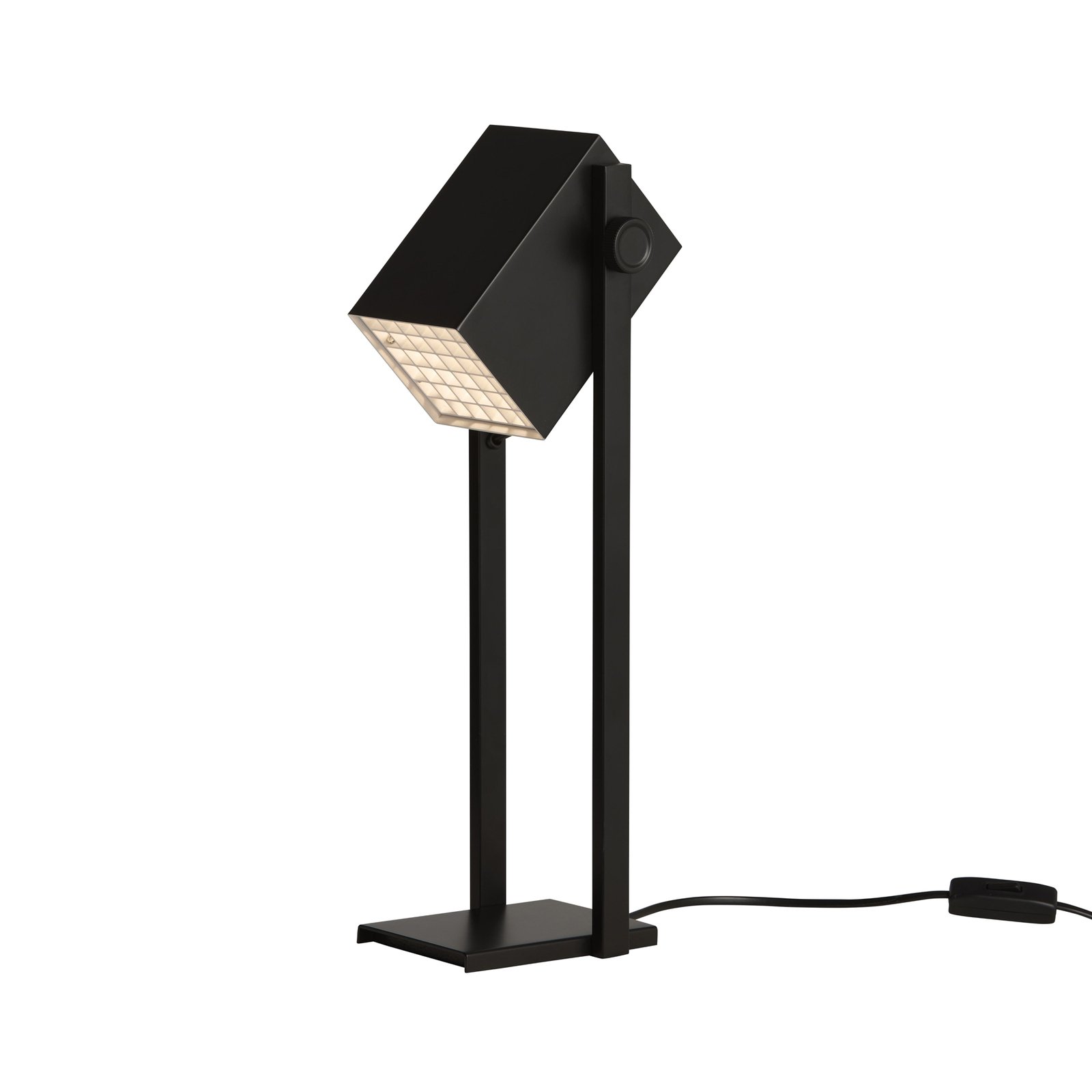 Stolná lampa FRANDSEN BF Quadro, čierna, výška 45 cm, kov