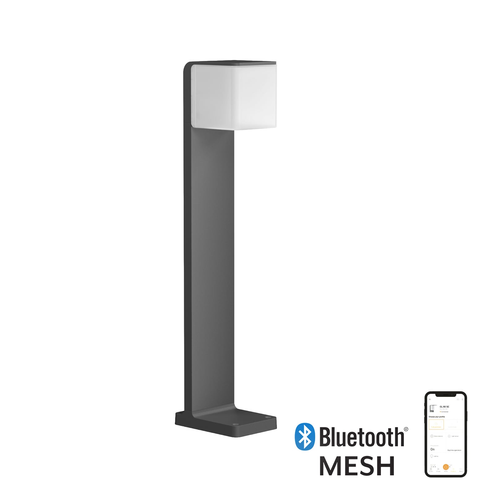 STEINEL GL 80 C LED-pylväsvalaisin, Bluetooth Smart, antrasiitti STEINEL GL 80 C LED-pylväsvalaisin, Bluetooth Smart, antrasiitti
