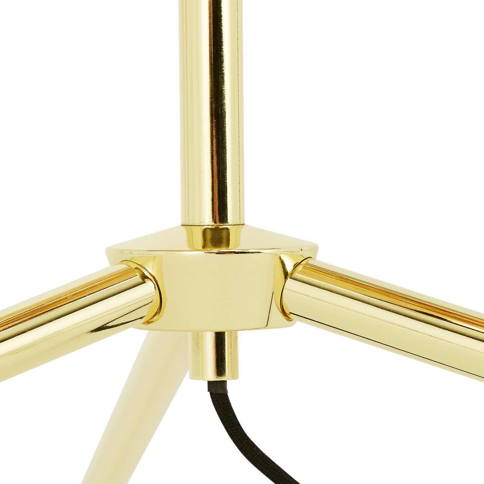 Tom Dixon Mirror Ball Floor Chandelier, gold-coloured, 182 cm