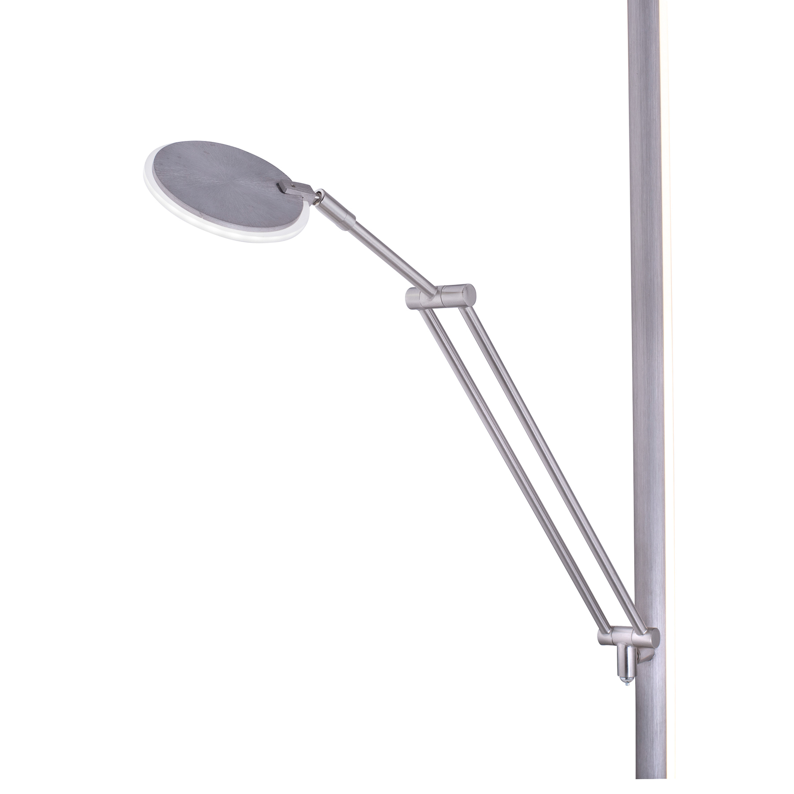PURE Mutil LED-Stehleuchte, Leselampe, silber