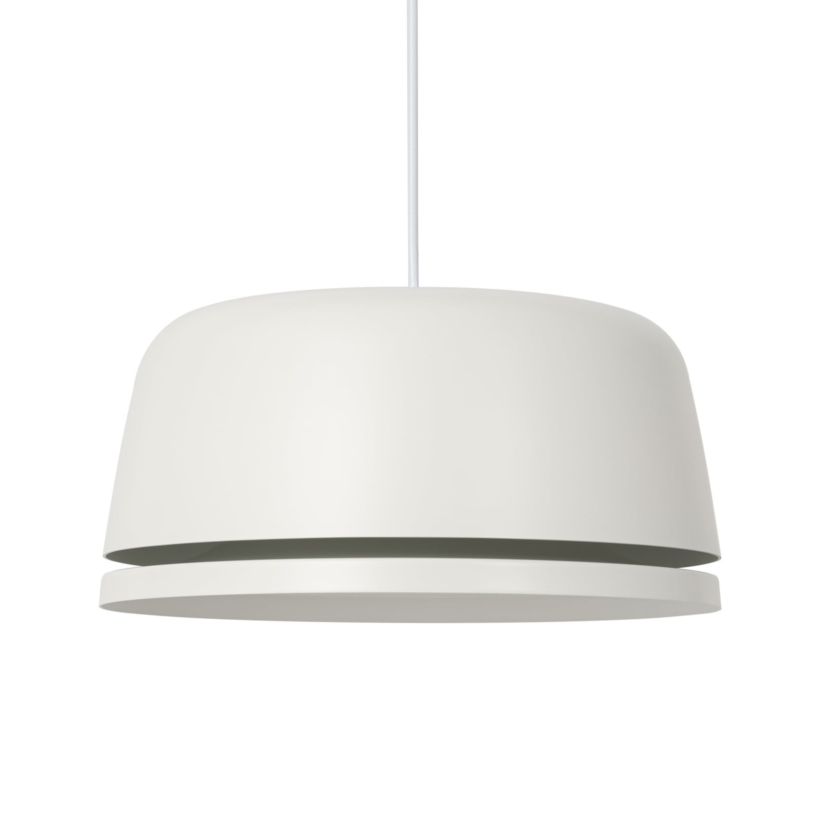 Peaks LED-hengelampe, hvit, Ø 35 cm, dimbar, aluminium - Nola