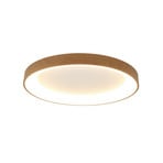 Lámpara de techo LED Niseko II CCT control remoto Ø65cm color madera