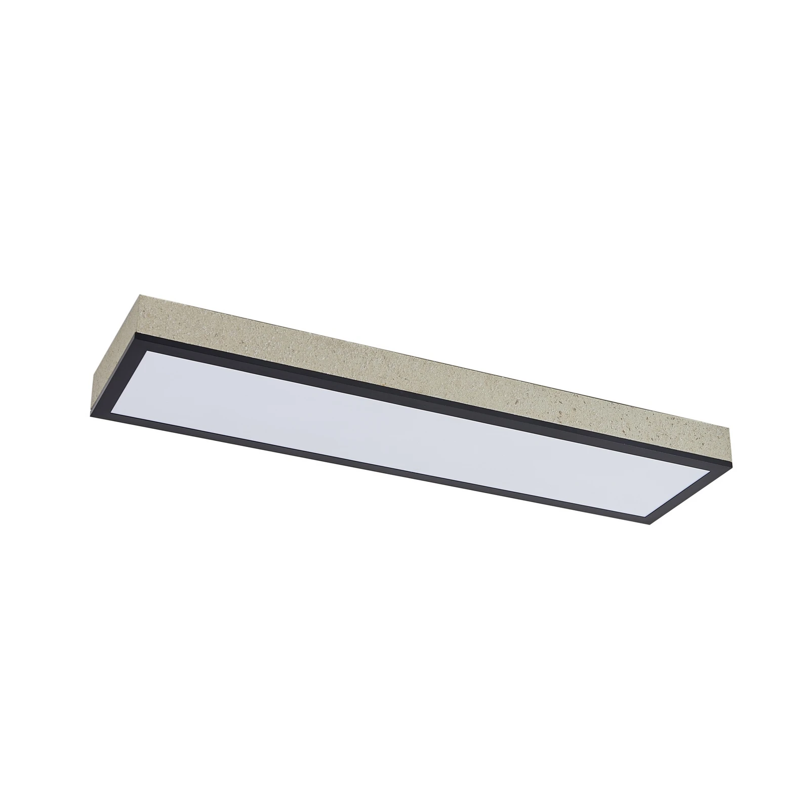 Lindby LED stropna svjetiljka Laviona, CCT, prigušljiva, beton, 80 cm
