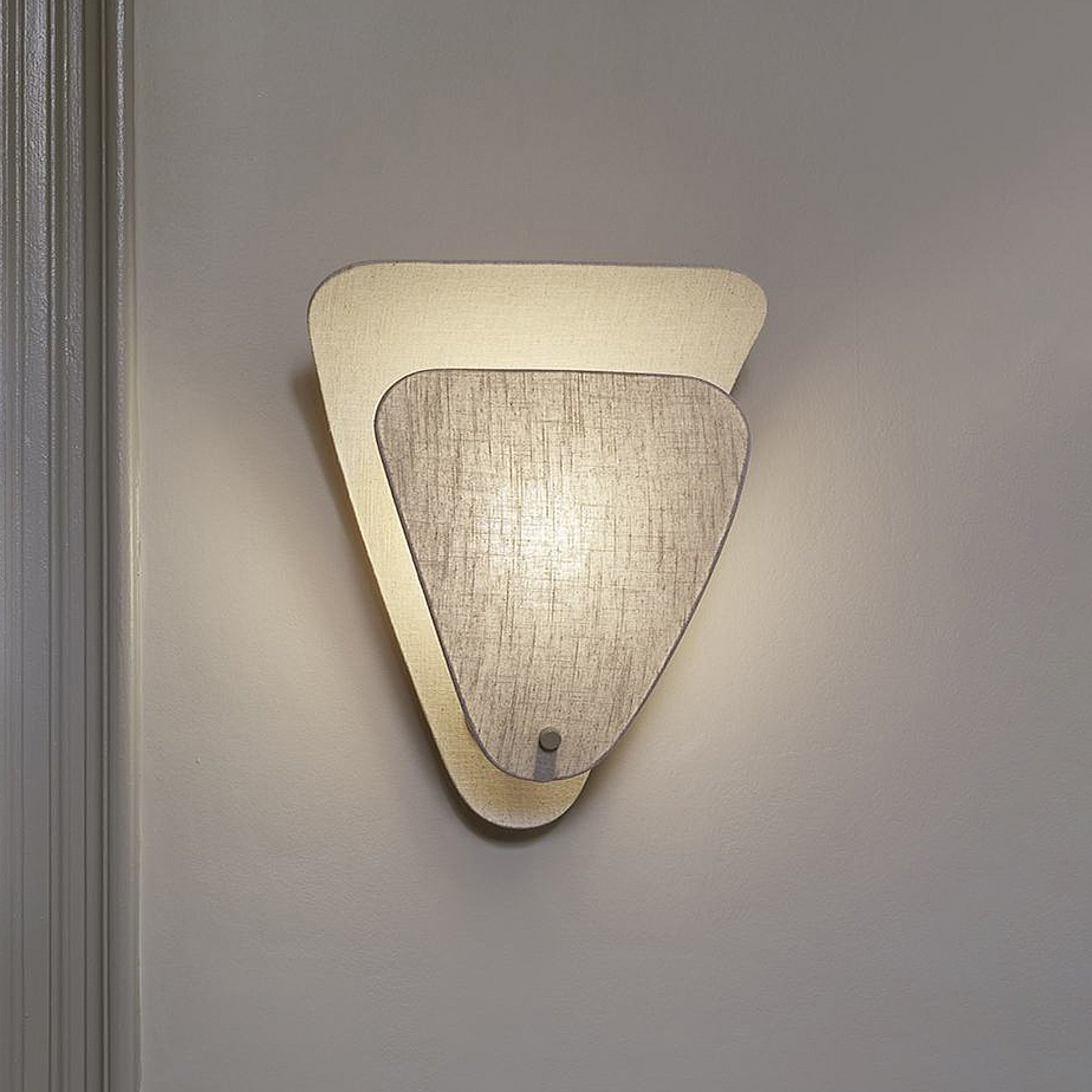 MARKET SET Aplique de pared Coquillage, color crema, 33 cm, lino