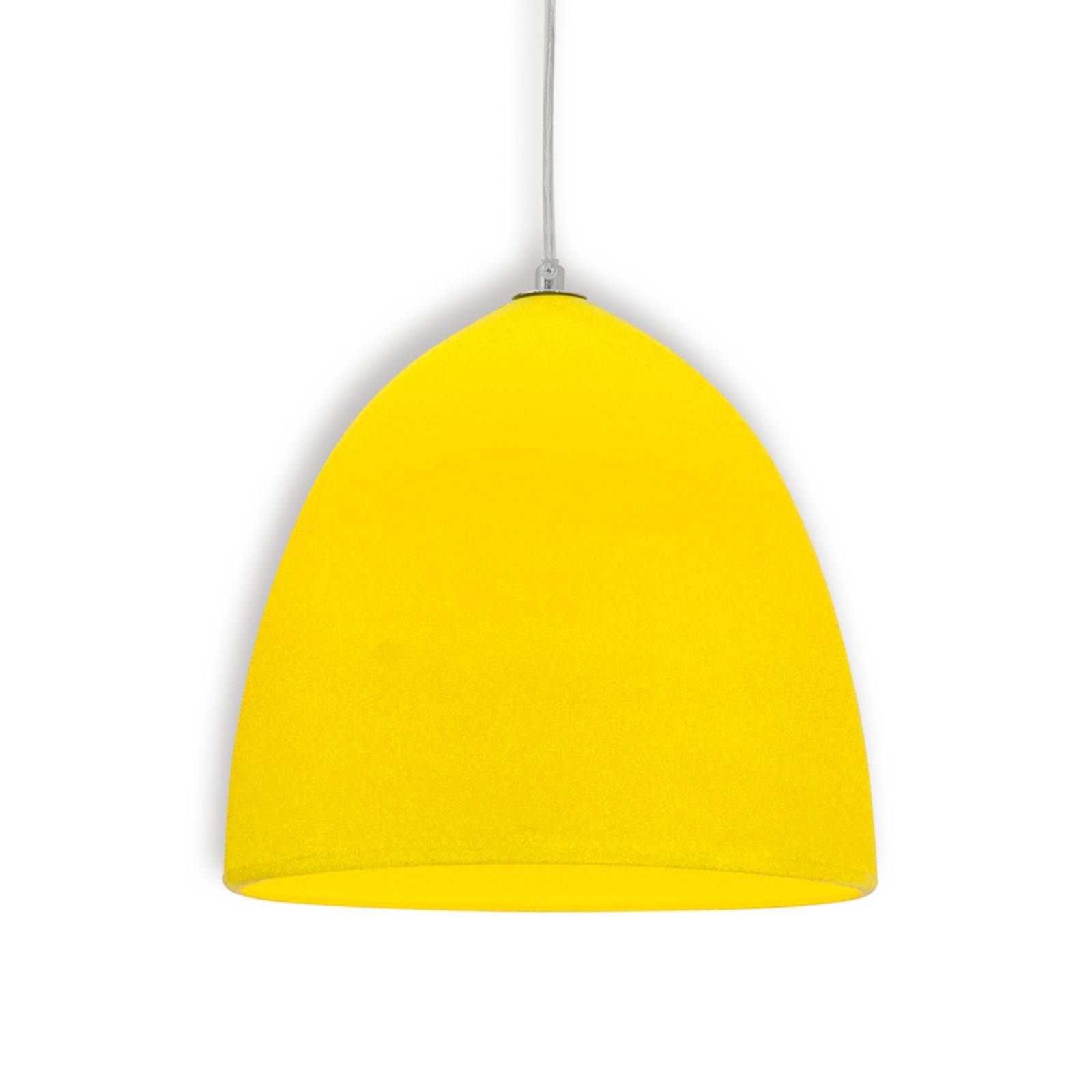 Żółta silikonowa lampa wisząca Fancy