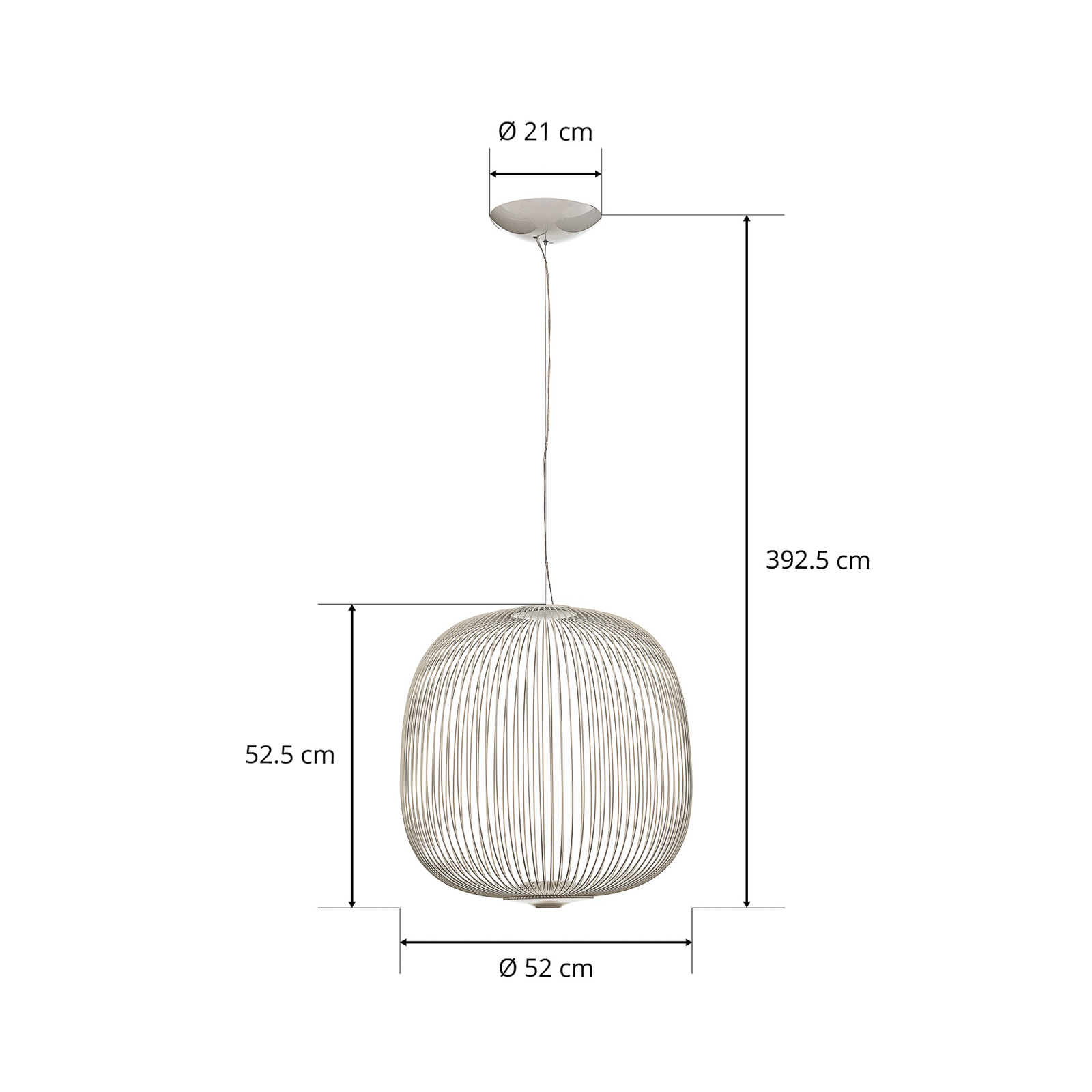 Foscarini Spokes 2 LED-pendellampe dæmpbar hvid