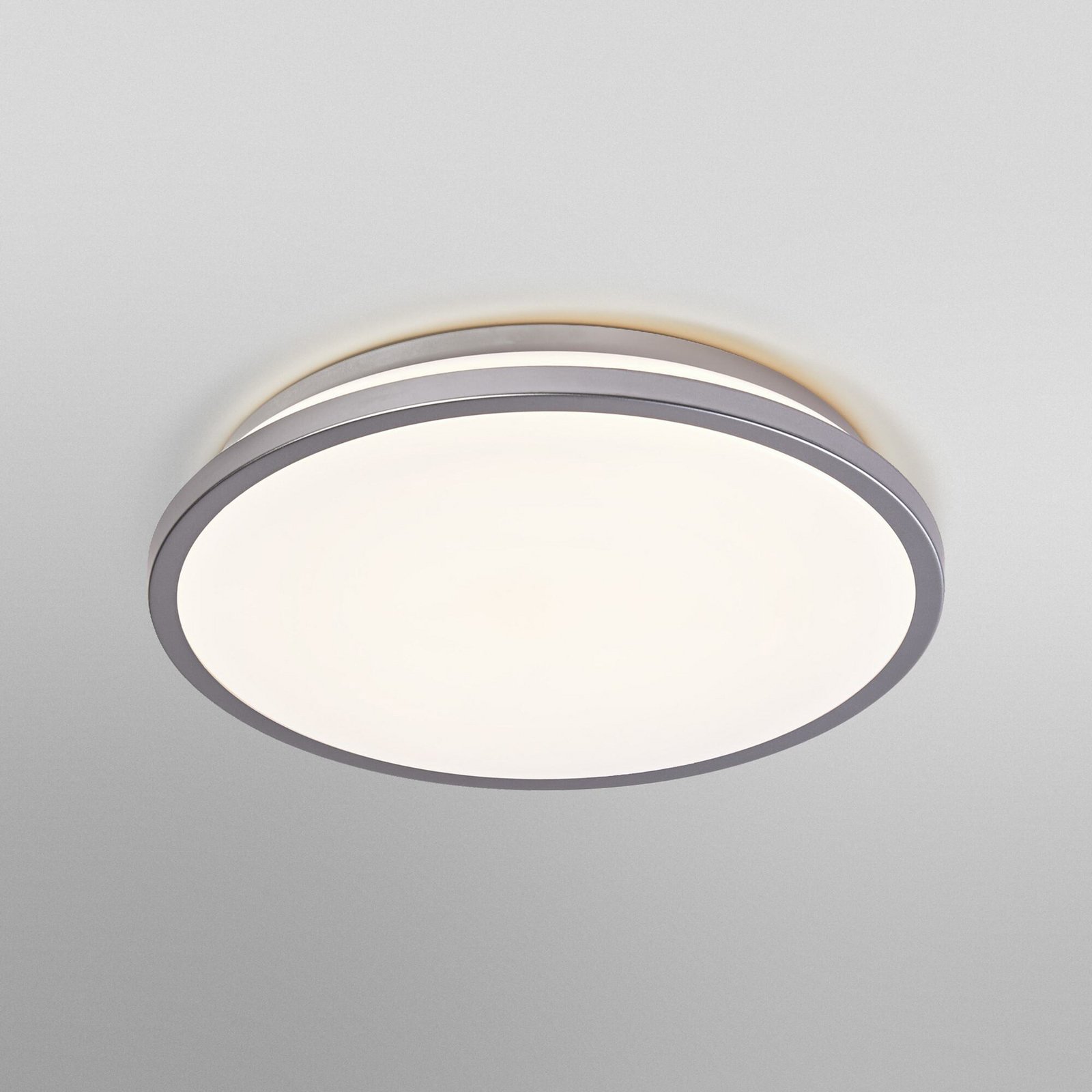 Lampa sufitowa LED OSRAM ORBIS DUBLIN, Ø 30 cm, srebrny metal