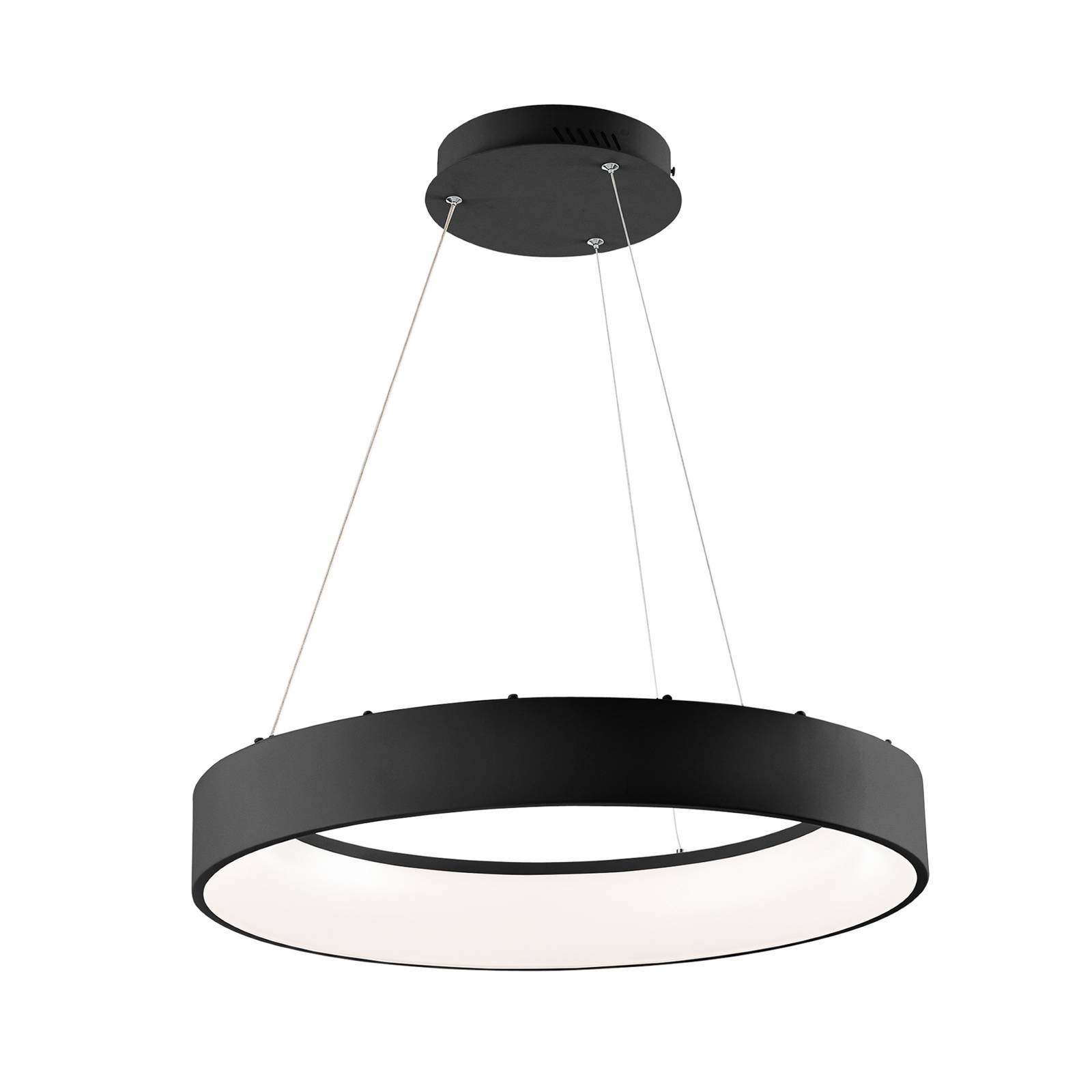 LED-Pendellampe Noah, schwarz, Ø 60 cm, Metall, CCT günstig online kaufen