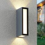 Prios Loriava LED outdoor wall lamp in dark grey