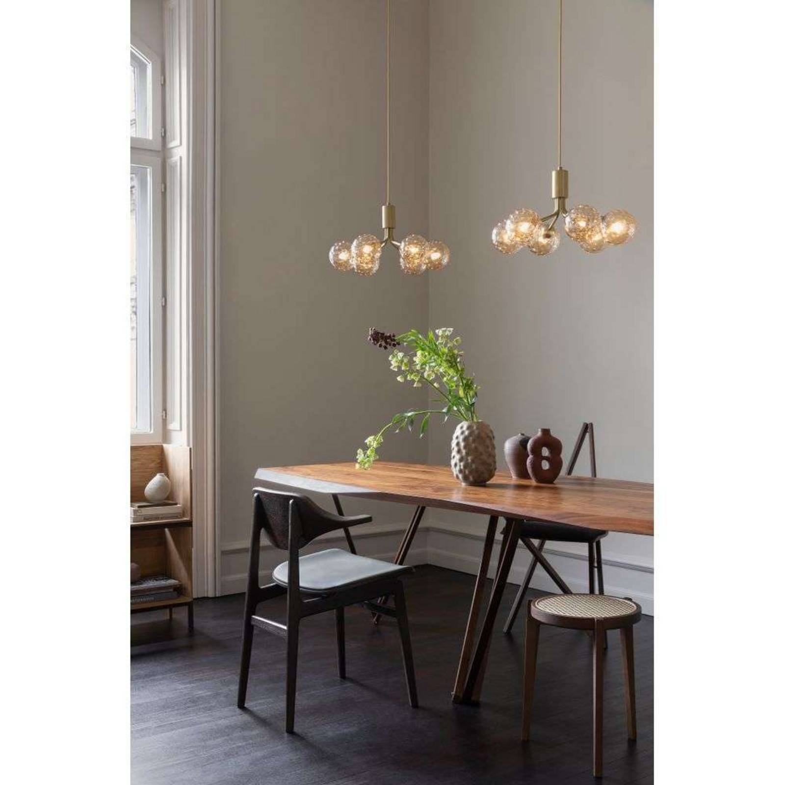 Lampa wisząca Nuura Apiales 6, Ø 50 cm, kolor mosiężny/złoty