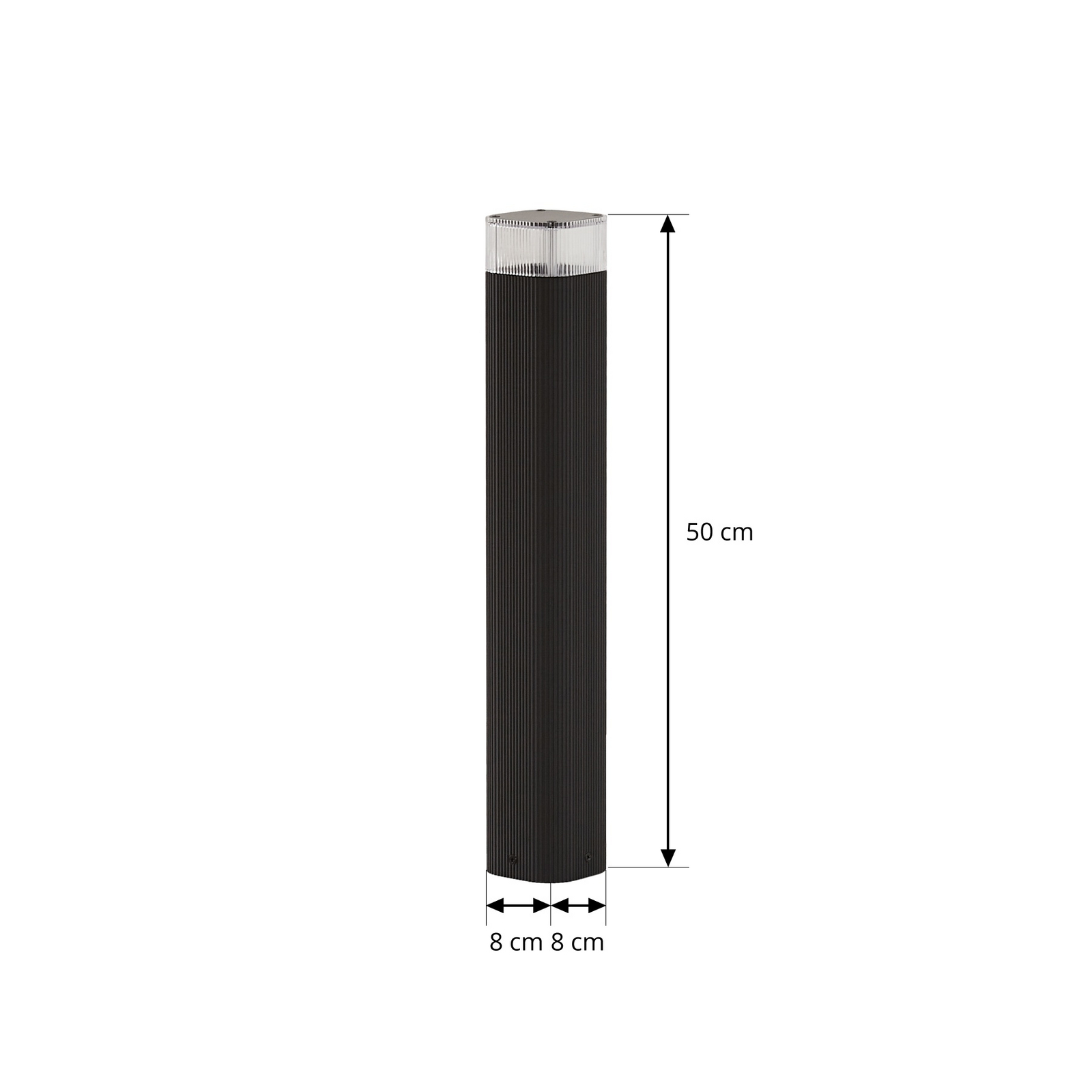 Lindby Wegeleuchte Halvar, 50 cm, schwarz, IP65, GU10