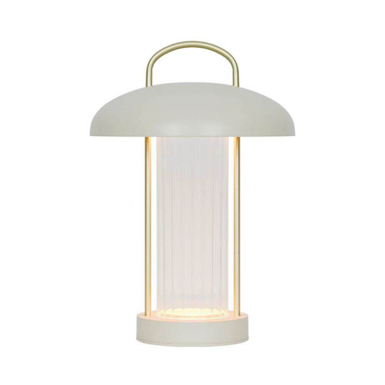 Nordlux Lampa de masă cu LED și baterie Mirano culoare bej înălțime 29 cm Metal - Camera de zi / sufragerie - Scandinavă - bej transparent