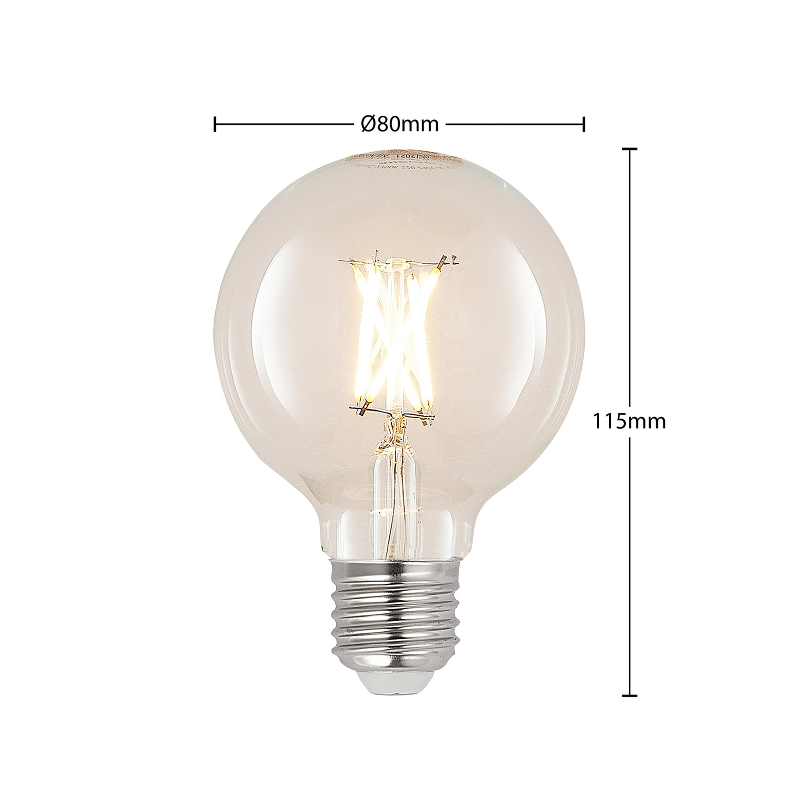LED E27 4W G80 2700K kaitinamoji lemputė, kurią galima reguliuoti,
