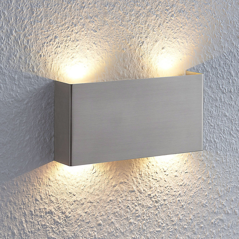 Applique LED Manon, nickel satiné, 22 cm