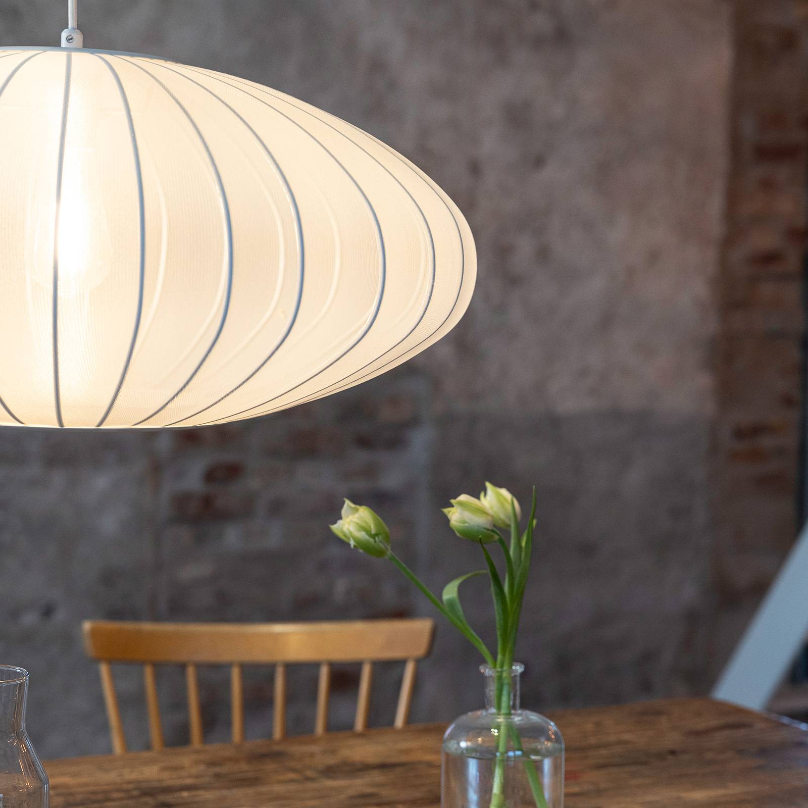 Lampa wisząca Florence, Ø 60 cm, biały, nylon