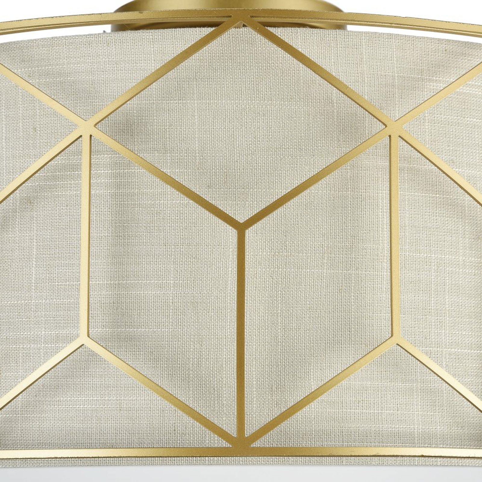 Maytoni Messina ceiling light, Ø 43 cm, beige, linen