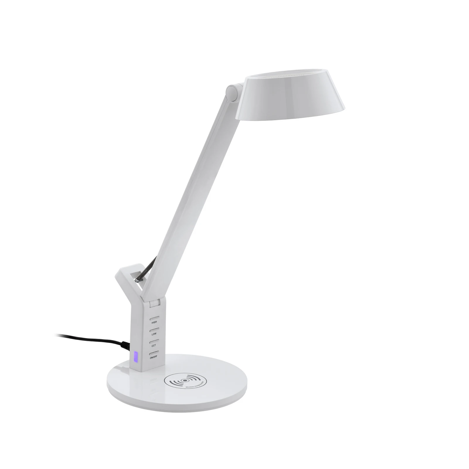 LED-bordslampa Banderalo CCT dimbar QI vit
