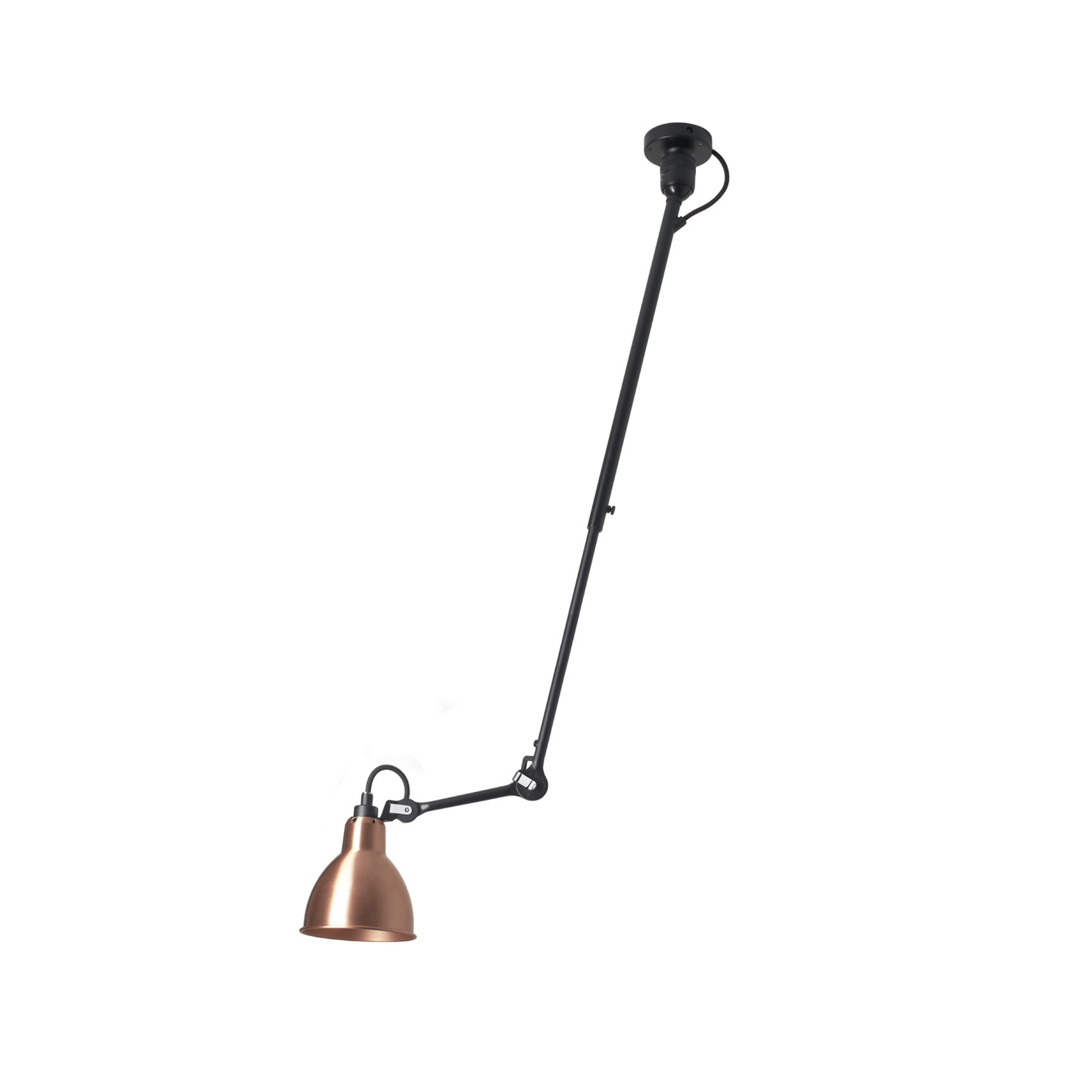 302 Plafondlamp Zwart/Koper - Lampe Gras