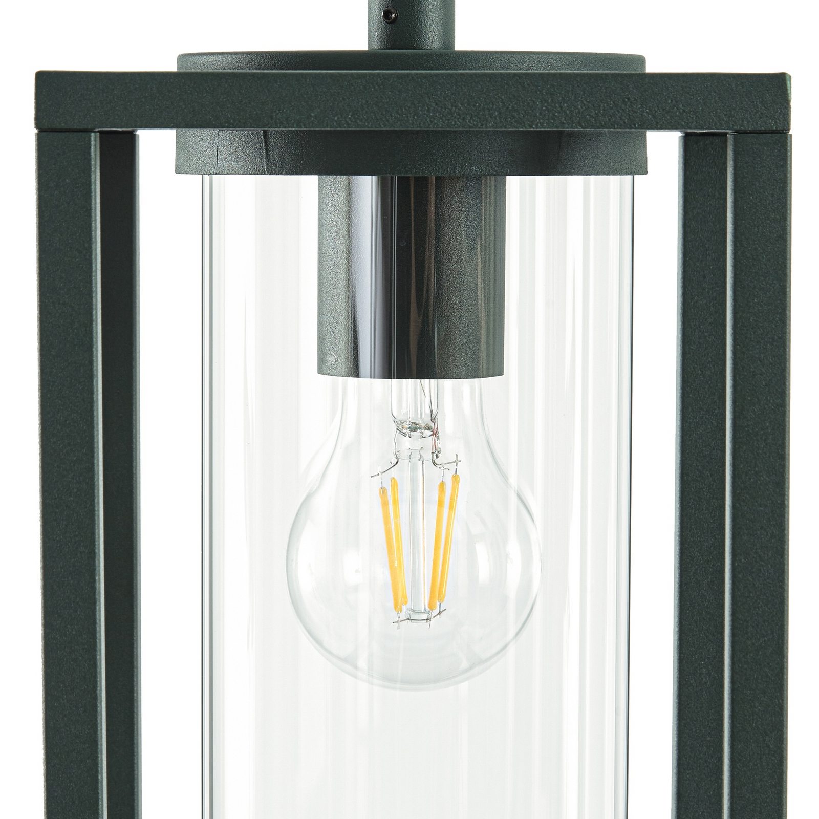 Lucande utendørs pendellampe Ferda, grønn, IP44, glass, E27