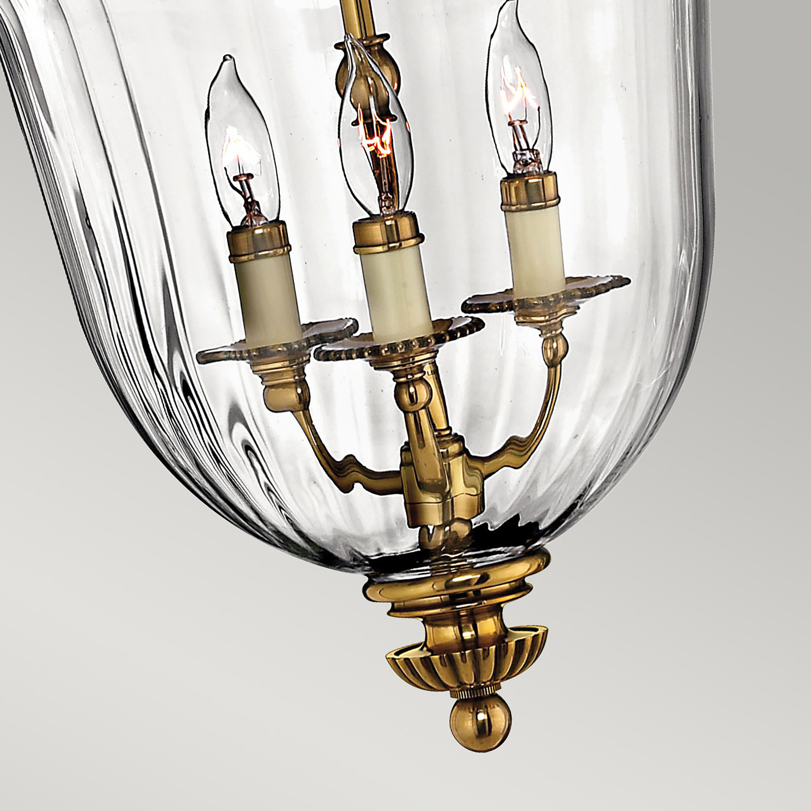 Cambridge függő lámpa, sárgaréz/üveg, 53,3 cm