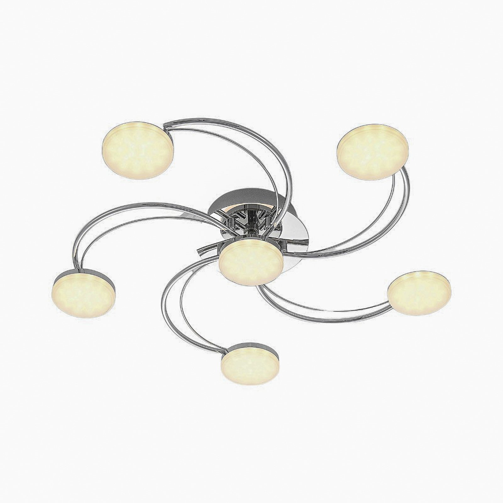 Rouven 6 LED Loftlampe Chrome - Lindby