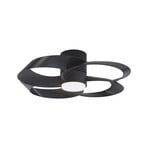 Rose LED-Deckenventilator schwarz DC leise CCT - Mantra