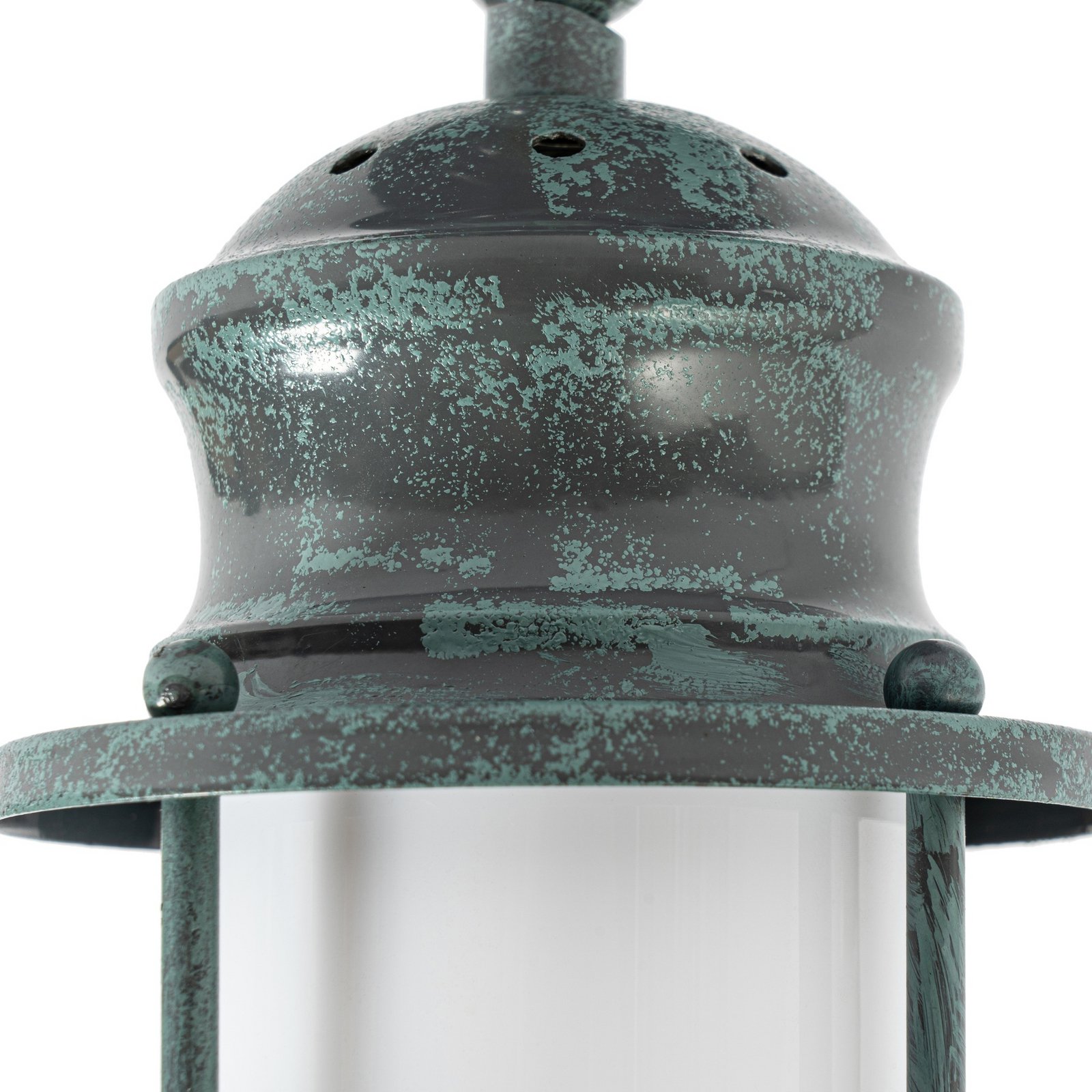 Lindby Louisanne loftlampe, grågrøn, metal, Ø 35cm