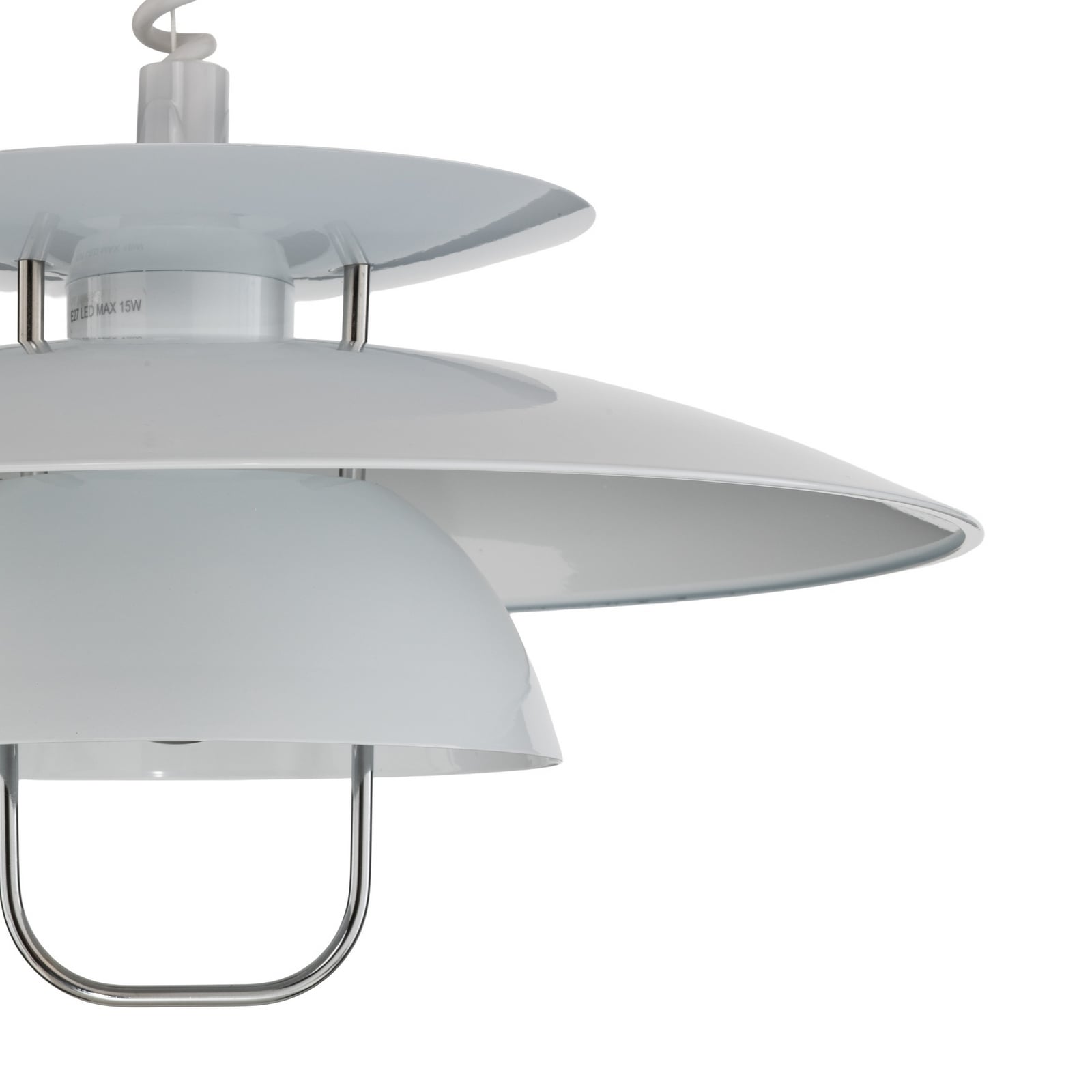 Lindby Hängelampe Nadija, weiß, 43 cm, höhenverstellbar, E27