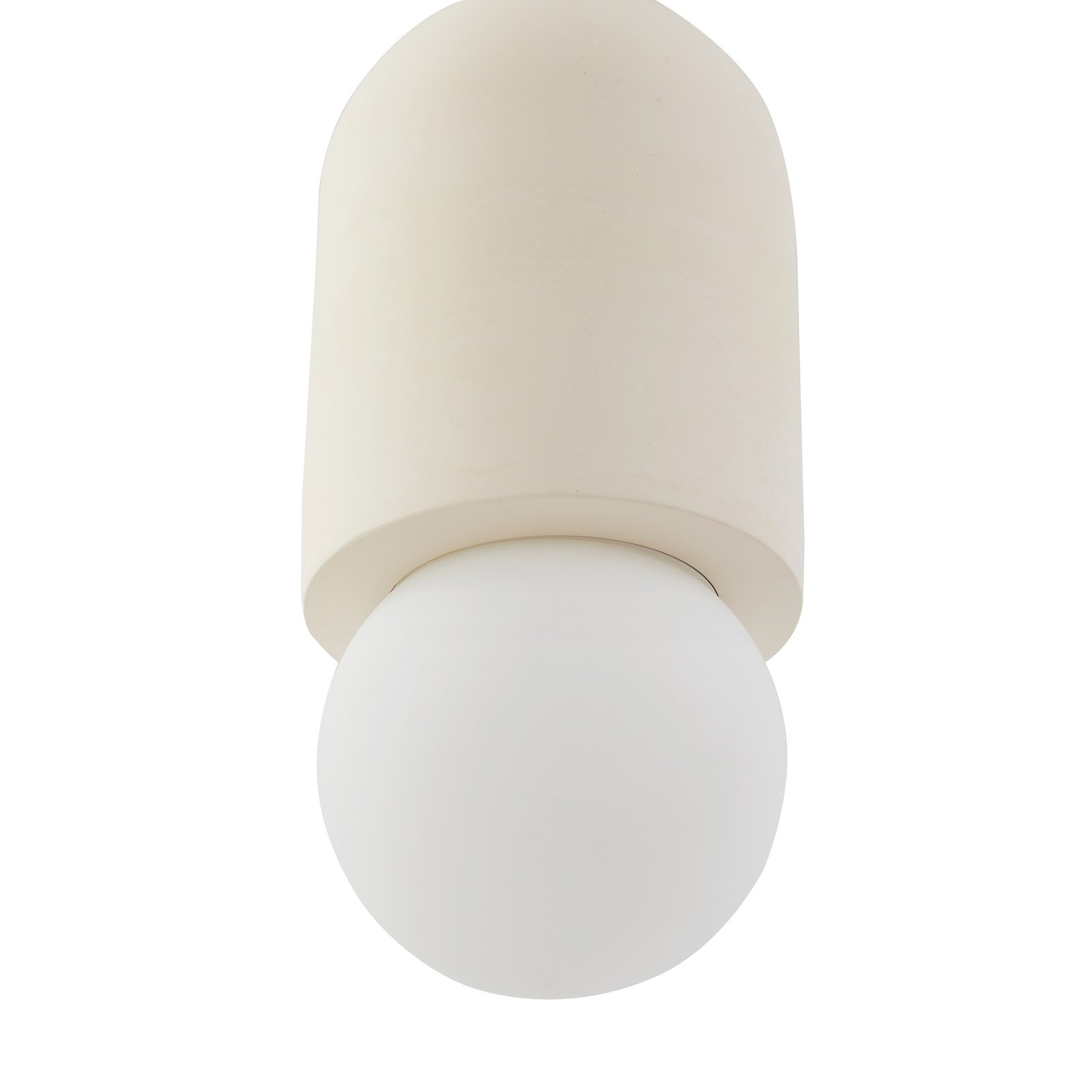 Lampada a sospensione Lindby Nielson, Ø 11 cm, beige, gesso