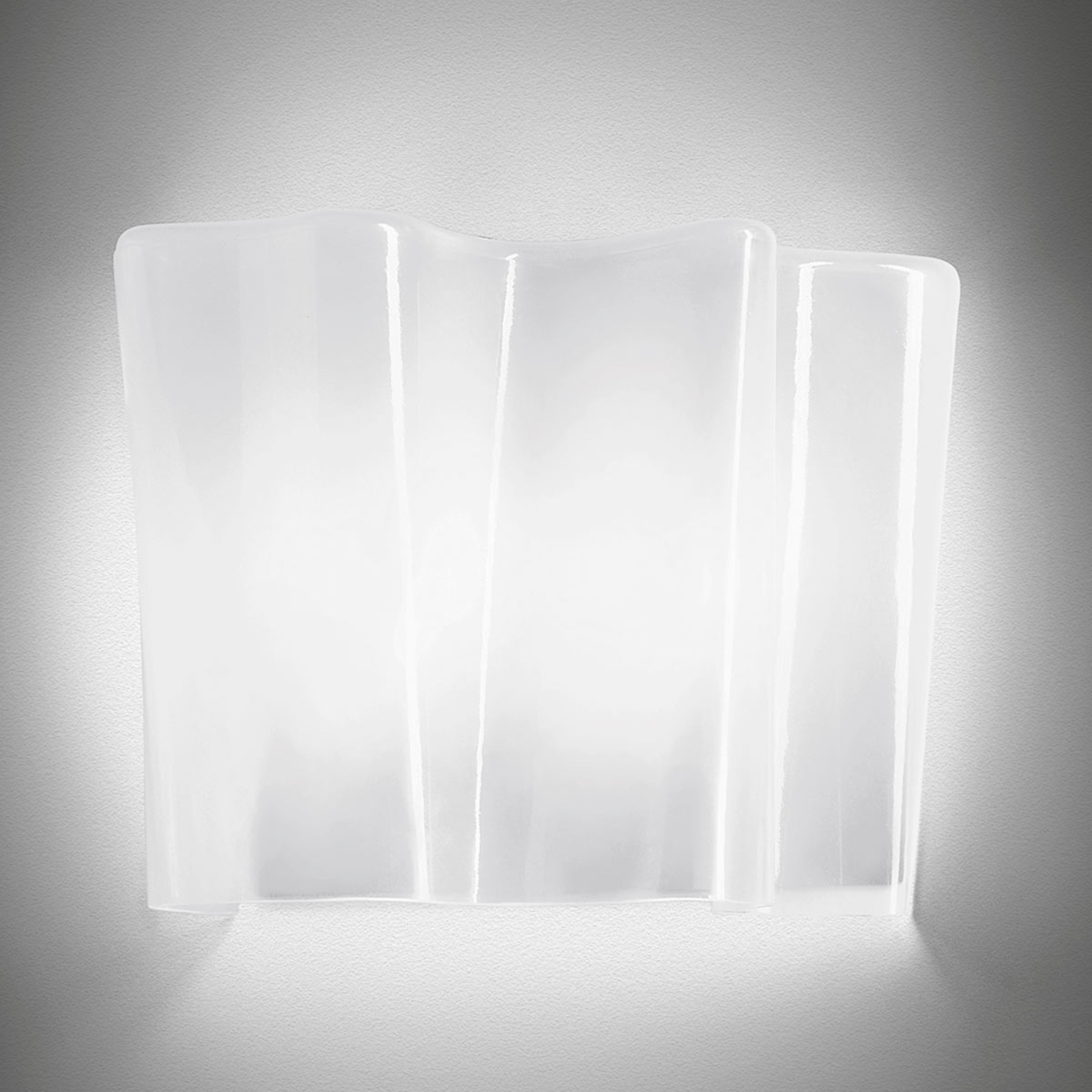 Artemide Logico Micro wall light 33 cm white, for Living / Dining Room, metal, glass, E27, 57 W, energy efficiency: A++, W: 33 cm, H: 32 cm