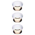 Paulmann Gil LED-Einbauleuchte rund starr 3er-Set