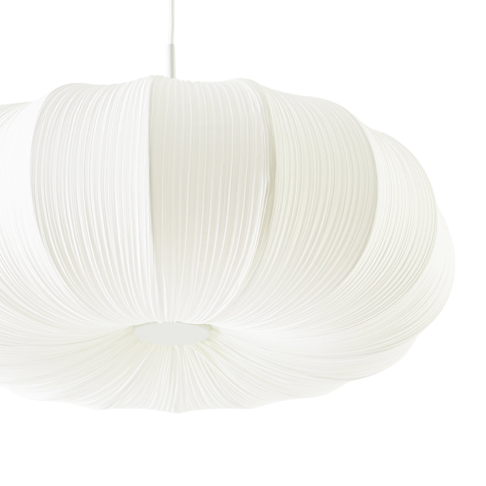 Suspension Marielle, 3 x E27, tissu, Ø 55 cm, blanc - Lindby