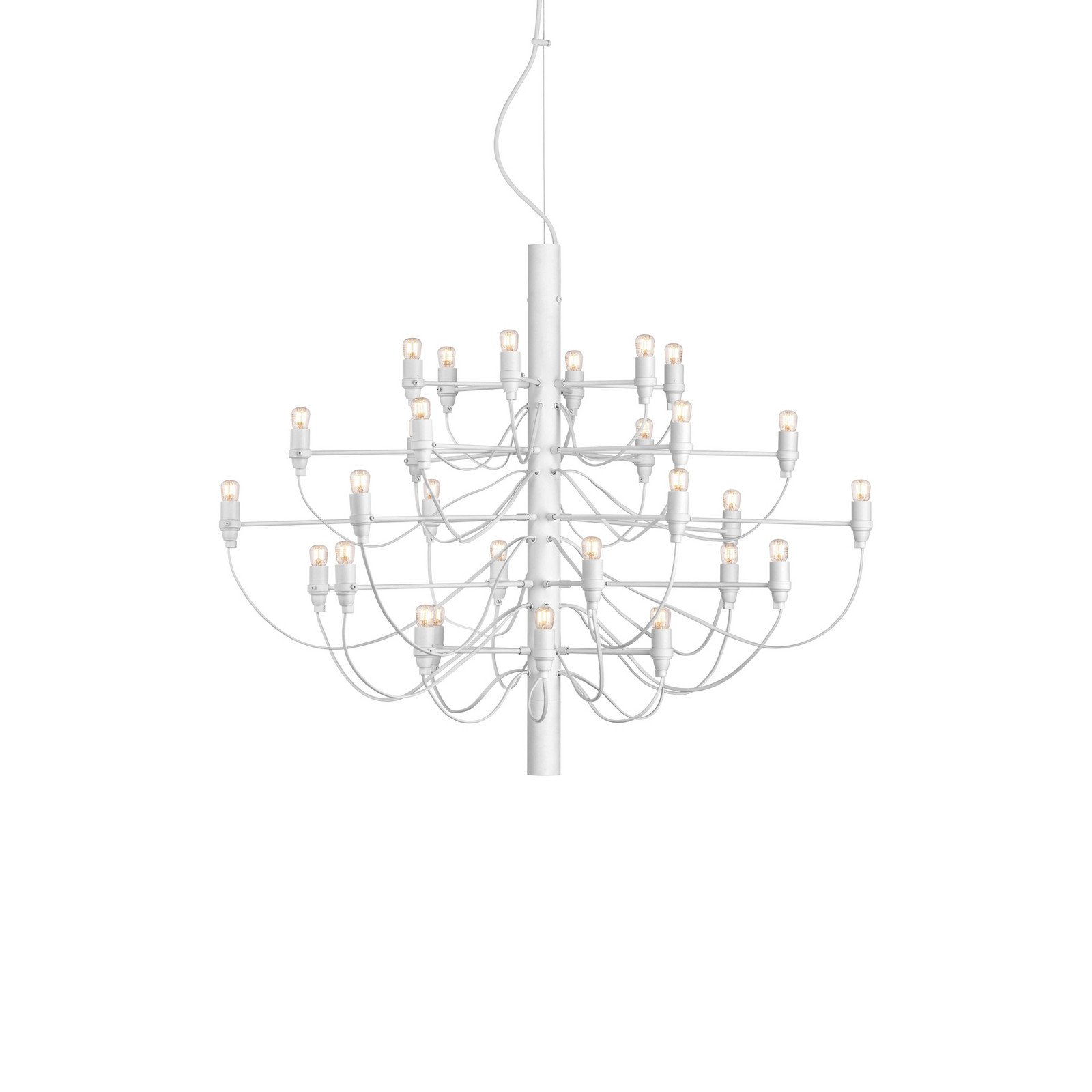 FLOS 2097/30 Candelabru LED transparent alb - Camera de zi / sufragerie - design - clar alb - Metal