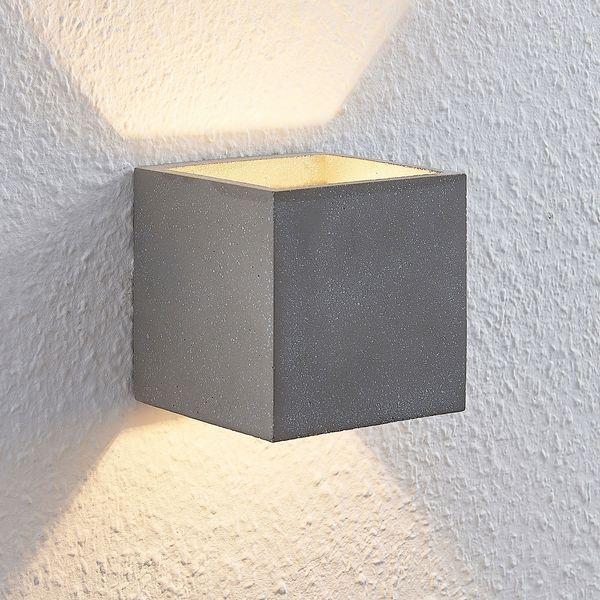 Nellie LED Seinävalaisin L11,5 Concrete - Lindby - Olohuone - Moderni - Betoni - Kulmikas — Lindby