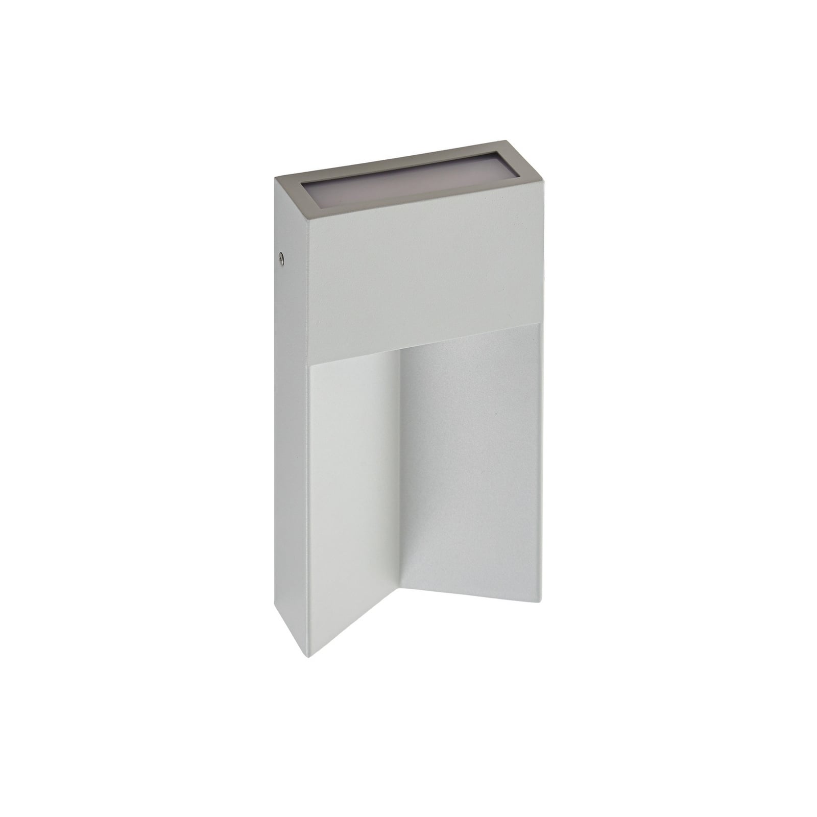 Kaholo LED outdoor wall light, CCT, aluminium, IP44, light grey, angular -