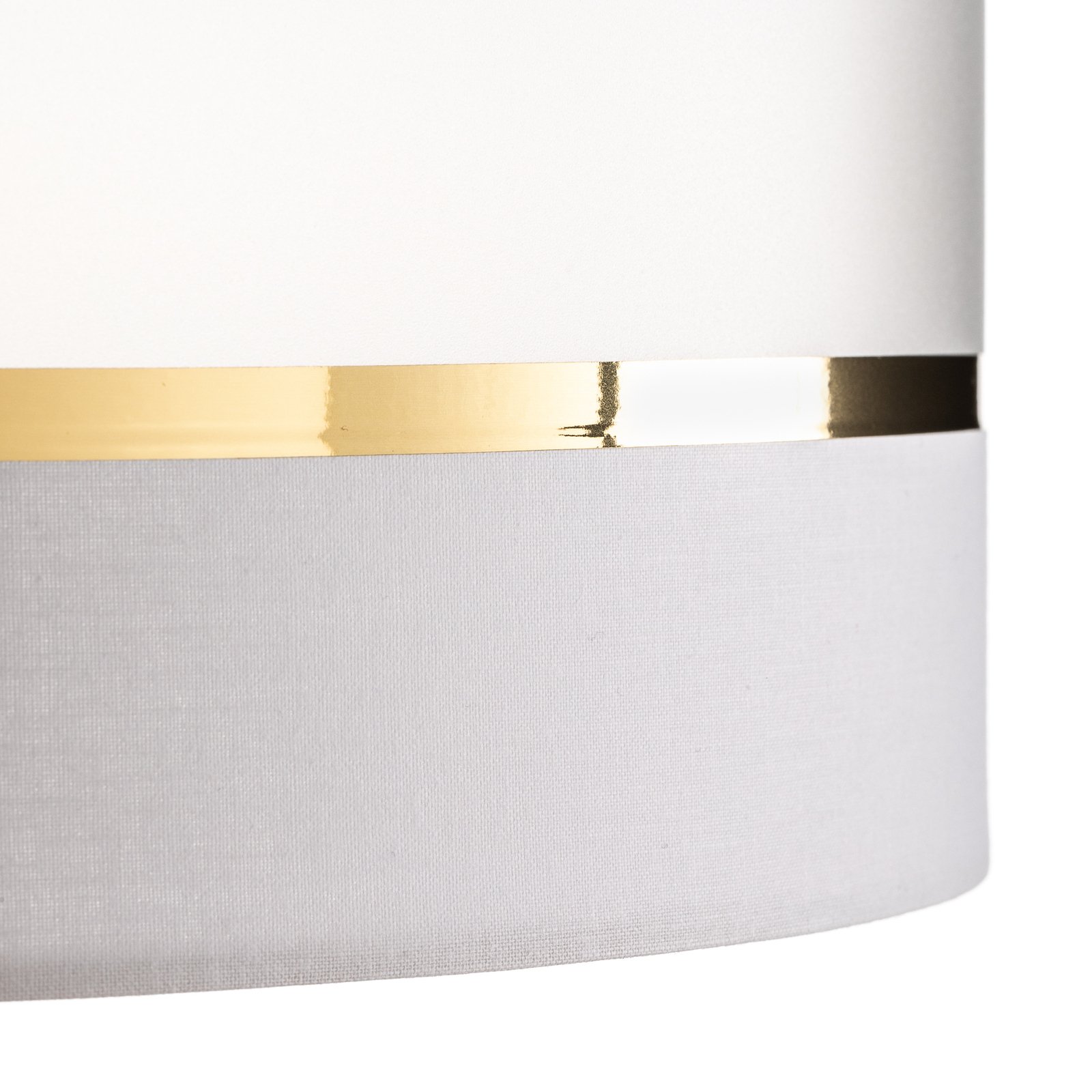 Hanglamp Helen textielen kap wit-goud Ø 40 cm
