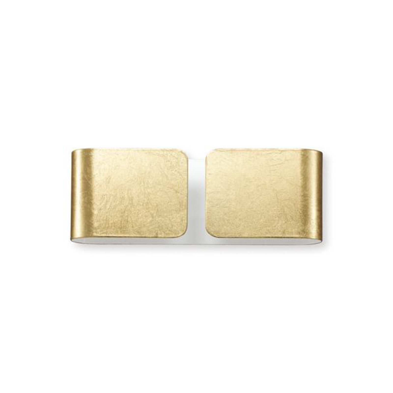 Nástenné svietidlo Ideal Lux Clip, zlatá farba, kov, šírka 25 cm