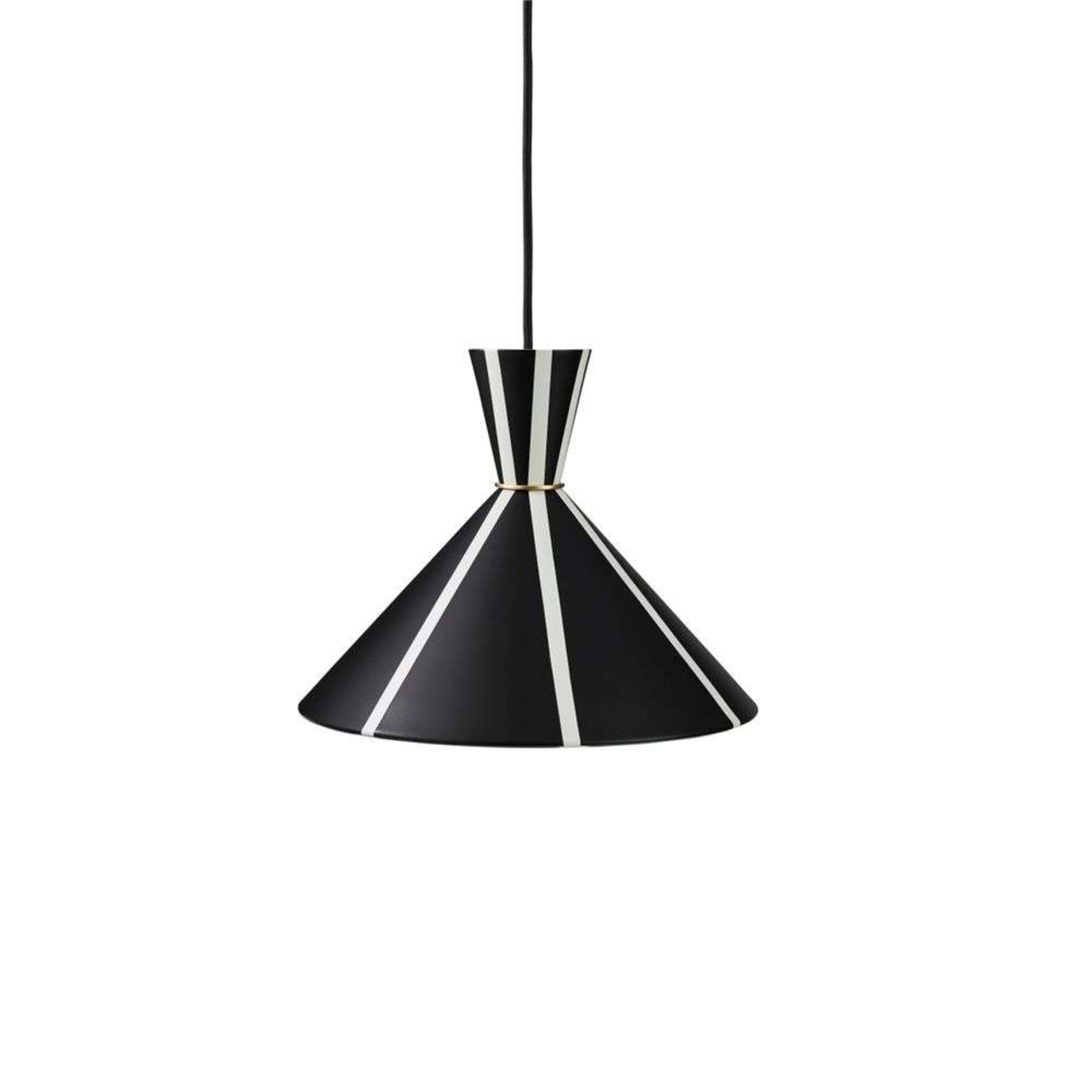 Závesné svietidlo Bloom Stripe, čierna/biela, Ø 30 cm - Warm Nordic