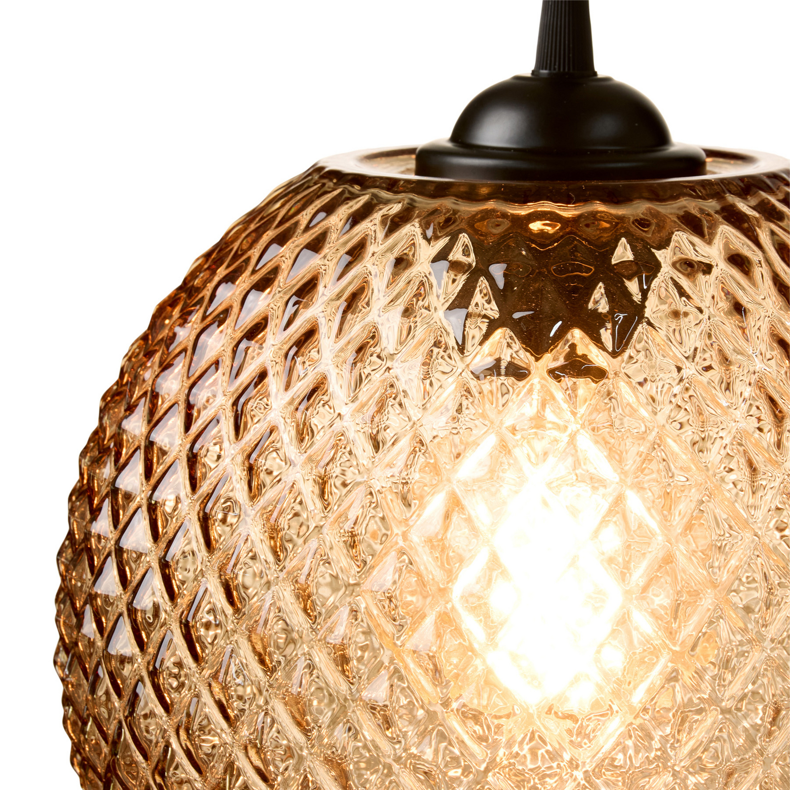 NOBB pendant light, amber, Ø 22 cm, glass, E27 - Halo Design NOBB pendant light, amber, Ø 22 cm, glass, E27 - Halo Design