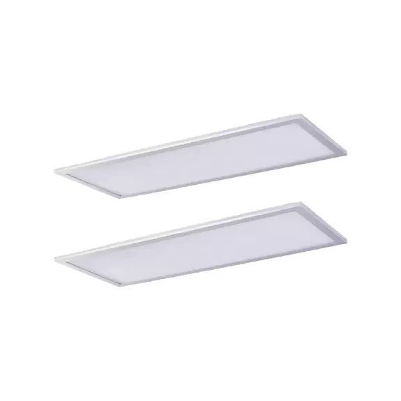 Lampenwelt Lindby LED-Panel Livel, 2er-Set, 4.000 K, 80 x 30 cm