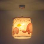 Children's hanging light Little Elephant, 1-bulb, pink