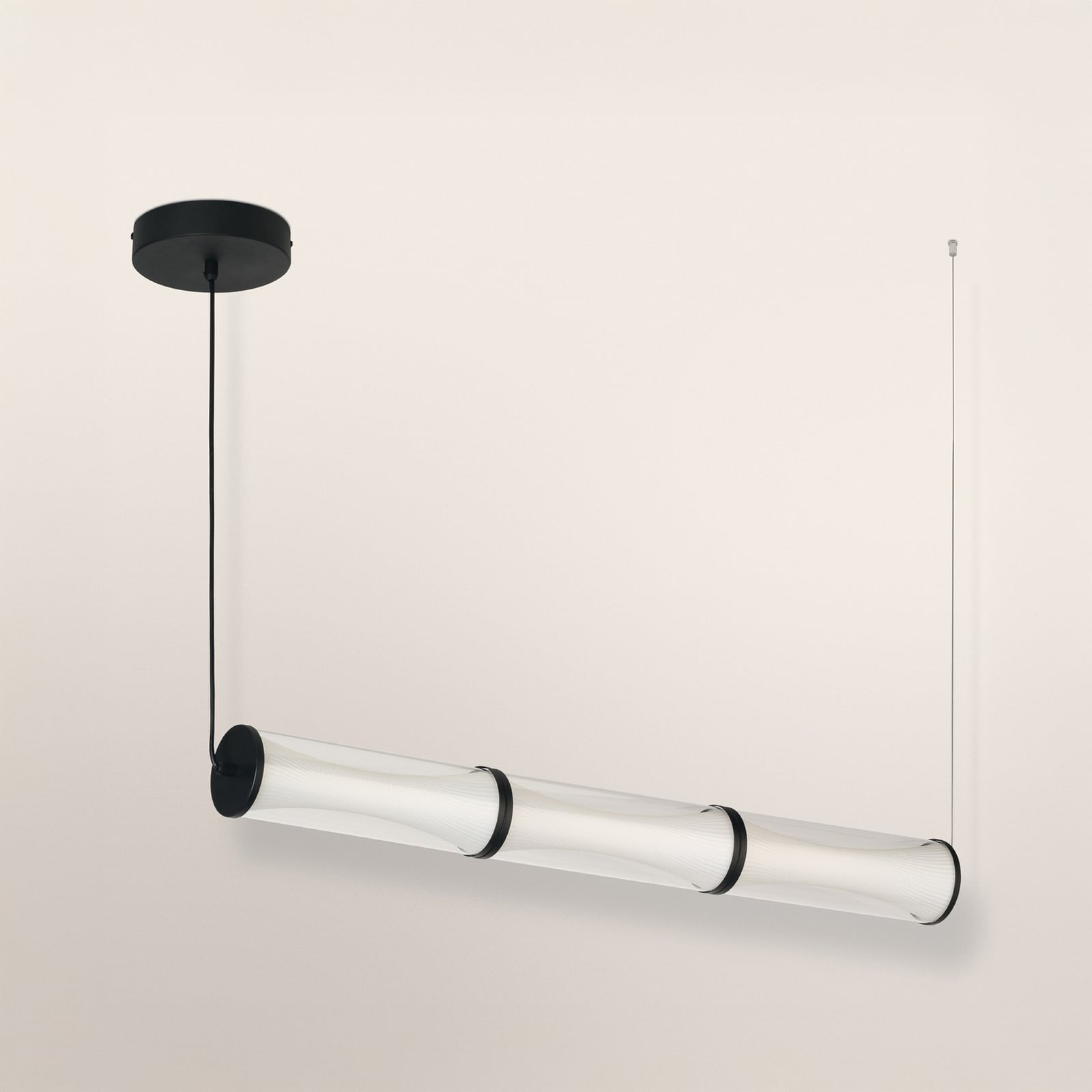 Suspension LED OSRAM Decor Squeeze, noire, 101 cm, verre