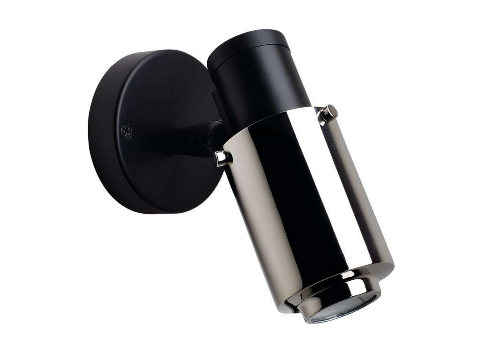 Biny Spot LED Mat Sort/Nikkel u/afbryder u/håndtag - DCW Editions