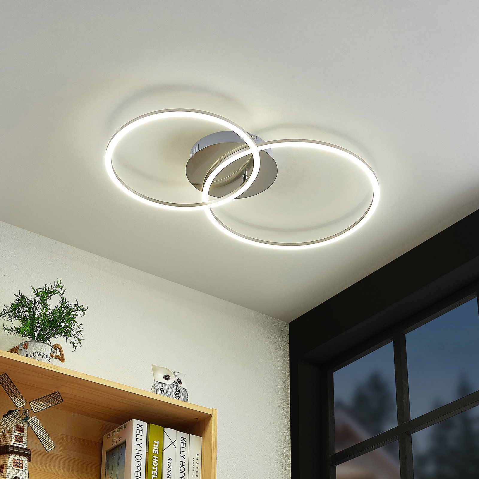 Lucande Lucardis LED-Deckenlampe, 2-flammig, rund