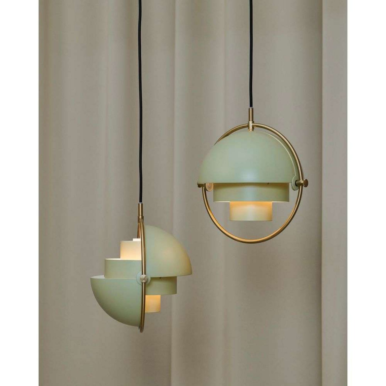 Multi-Lite Lámpara Colgante Small Brass/Desert Sage - GUBI