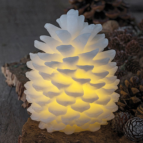 LED-Kerze Clara in Zapfenform, Höhe 14 cm